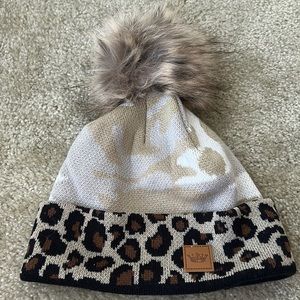 Leopard/camo beanie
